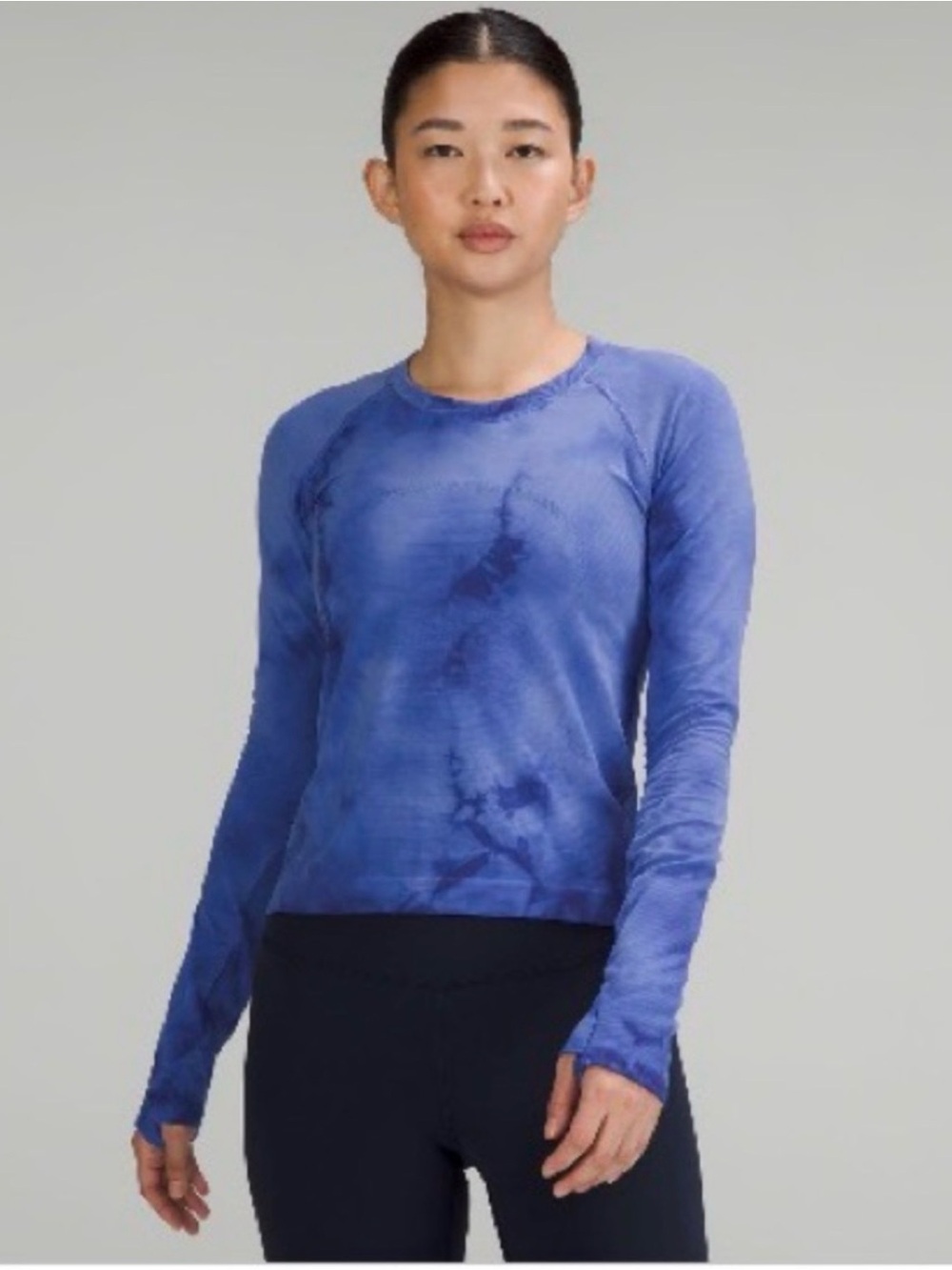 Lululemon Athletica Swiftly long sleeve tie dye, size 8